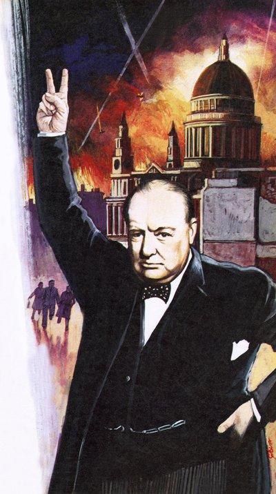 Winston Churchill pendant le Blitz - English School