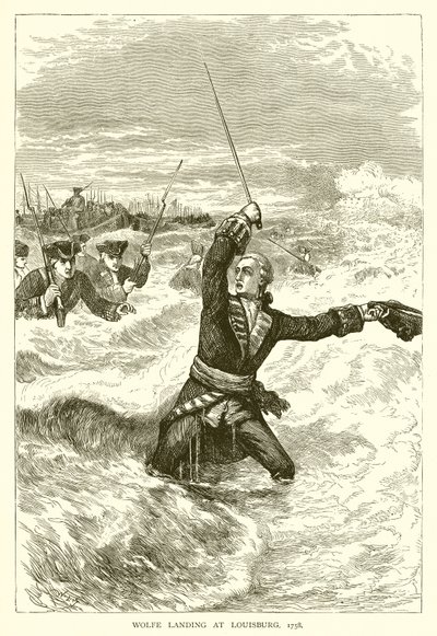 Wolfe débarquant à Louisbourg, 1758 - English School
