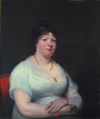 Femme avec des bijoux en quartz rose, vers 1810-15 - English School