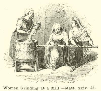 Femmes moulant au moulin - English School