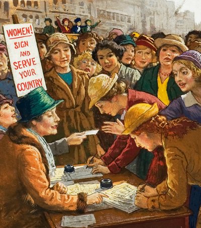 Femmes volontaires pour le travail pendant la Première Guerre mondiale - English School