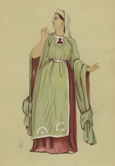 Costume féminin du règne de Henri I - English School