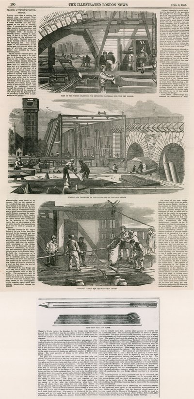 Travaux, pont de Westminster - English School