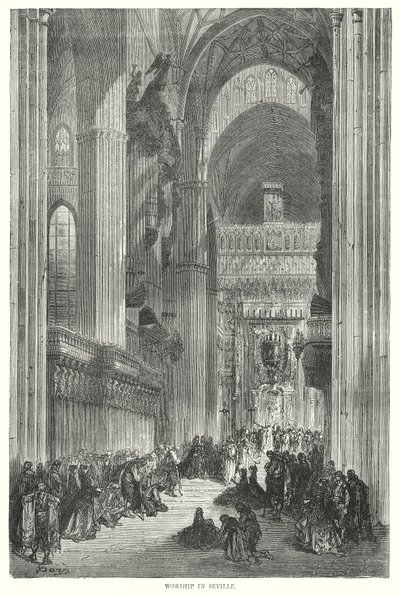 Culte à Séville (gravure) - English School