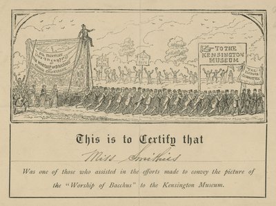 Adoration de Bacchus Certificat - English School