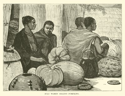 Femmes zouloues vendant des citrouilles - English School