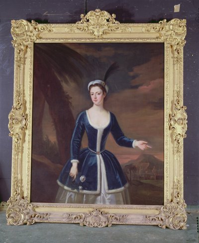 Portrait de Mary Slingsby dans un paysage oriental - Enoch Seeman