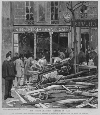 Terreur anarchiste à Paris : bombardement du Restaurant Very sur le Boulevard de Magenta en représailles à l