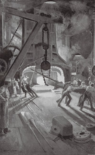 Le marteau-pilon de 40 tonnes en action à l