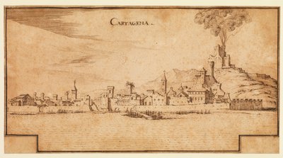 Vue de Carthagène, Espagne, c.1642 - Ercole Frigoni Bazzicaluva