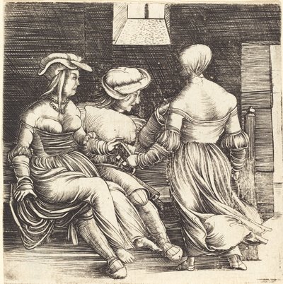 Jeune homme et servantes - Erhard Altdorfer