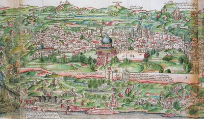 Carte de la ville de Jérusalem, de 