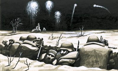 La division bleue du général Franco combat aux côtés des Allemands sur le front russe. - Eric Parker