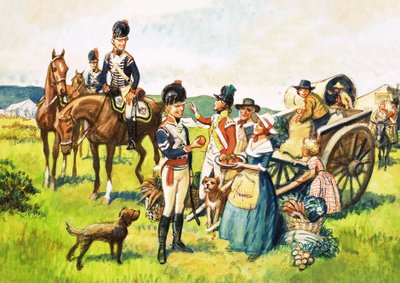 Les soldats offrent des pommes - Eric Parker