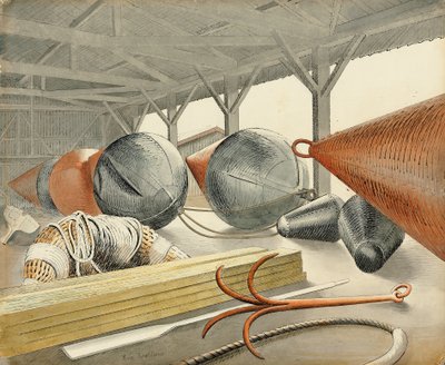 Bouées et grappin, 1933 - Eric Ravilious