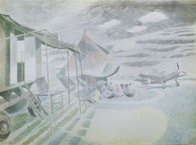 Mustang et tente, c.1942 - Eric Ravilious