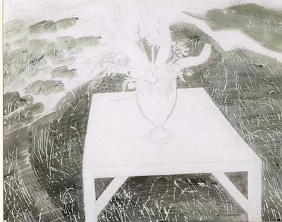Vase de Fleurs dans un Jardin - Eric Ravilious