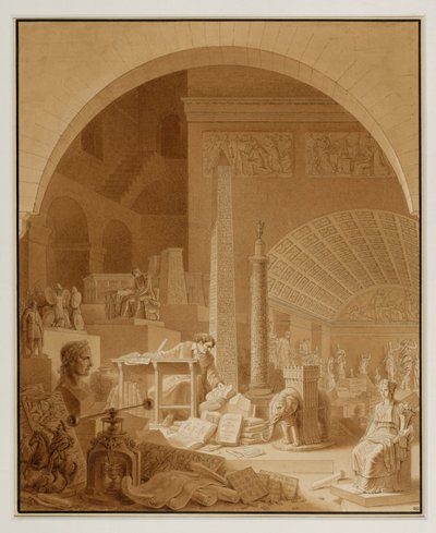 Vivant-Denon travaillant dans la salle de Diane au Louvre … - Erich Lessing