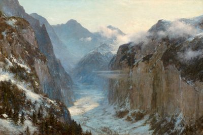 "Les profondeurs de la terre sont dans sa main" (huile sur toile) - Ernest Albert Waterlow