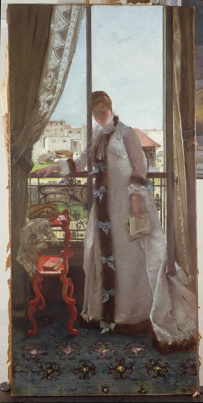 Femme à une fenêtre ouverte, 1875 - Ernest Ange Duez