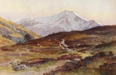 Ben Lui, en avril, depuis Strath Fillan - Ernest Edward Briggs