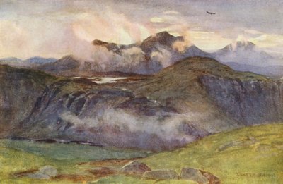 Merrick et Loch Enoch depuis le sommet de Corscrine - Ernest Edward Briggs