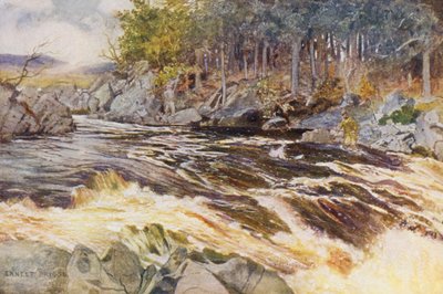 Pêche au saumon sur le Ken, un moment critique - Ernest Edward Briggs