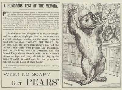 Publicité, savon Pears - Ernest Henry Griset