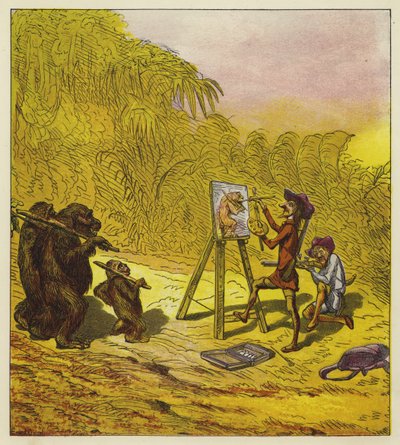 Les frères Bold rencontrent une famille de gorilles - Ernest Henry Griset