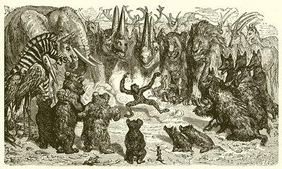 Le Renard et le Singe - Ernest Henry Griset