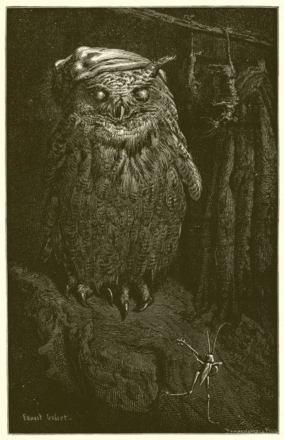 Le Hibou et la Sauterelle - Ernest Henry Griset