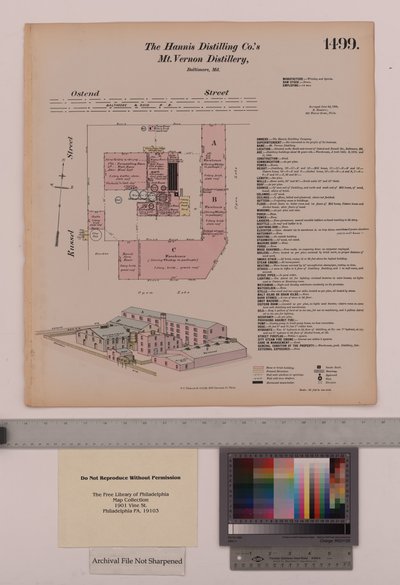 Hannis Distilling Co. Mount Vernon Distillery, Maryland, Hexamer General Surveys, 1880 - Ernest Hexamer