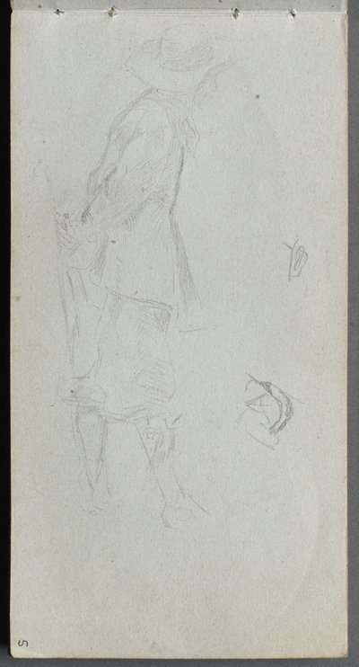 Carnet de croquis, page 05 : Étude de figure - Ernest Meissonier