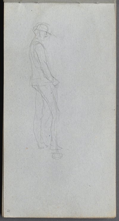 Carnet de croquis, page 11 : Figure de profil - Ernest Meissonier
