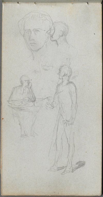 Carnet de croquis, page 12 : Figures multiples - Jean Louis Ernest Meissonier