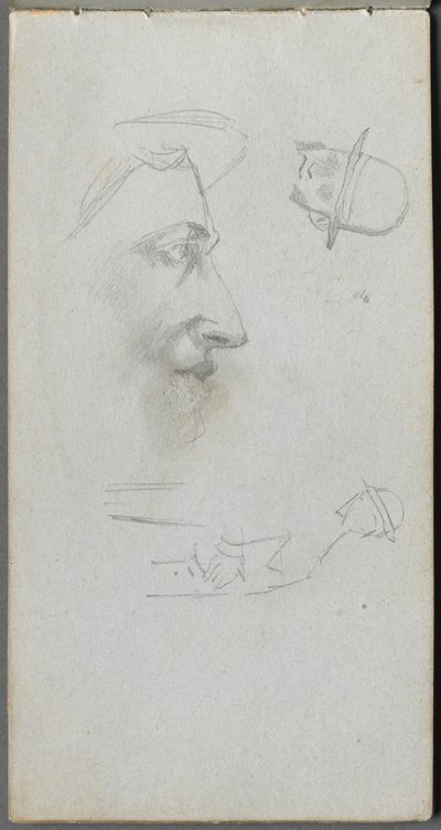 Carnet de croquis, page 14 : Figures - Ernest Meissonier