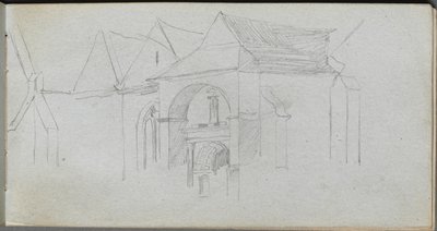 Carnet de croquis, page 22: Étude architecturale - Jean Louis Ernest Meissonier