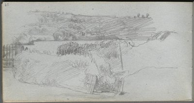 Carnet de croquis, page 29 : Étude de paysage - Jean Louis Ernest Meissonier