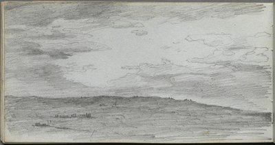 Carnet de croquis, page 34 : Étude de paysage - Ernest Meissonier