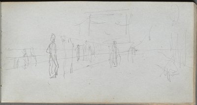 Carnet de croquis, page 40 : Étude de perspective - Ernest Meissonier