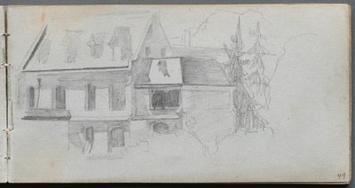 Carnet de croquis, page 49 : Étude architecturale - Ernest Meissonier