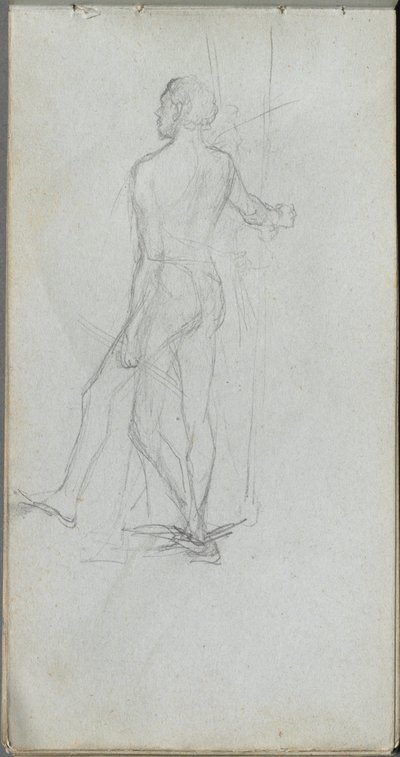 Carnet de croquis, page 60 : Étude de nu masculin - Jean Louis Ernest Meissonier