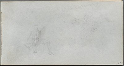 Carnet de croquis, page 77 : Étude de figure - Jean Louis Ernest Meissonier