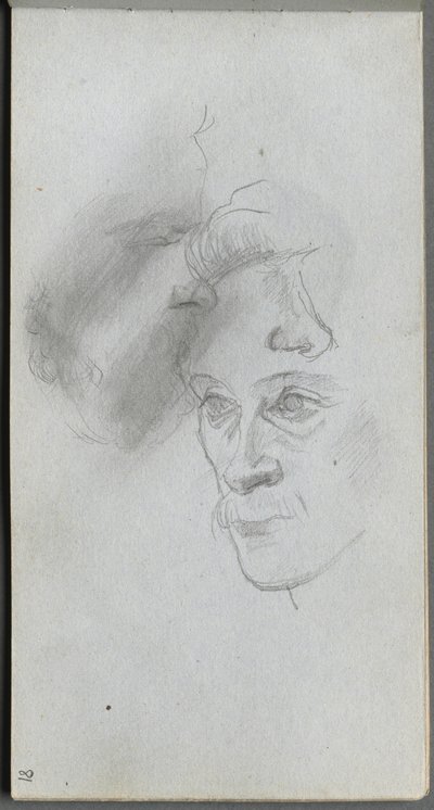 Carnet de croquis, page 81 : Étude de visages - Ernest Meissonier