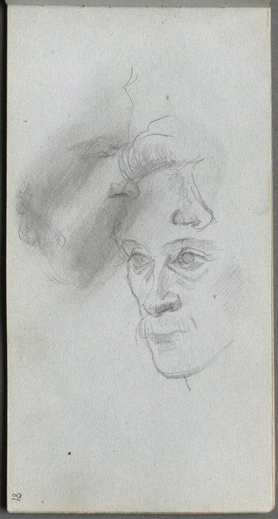 Carnet de croquis, page 81 : Étude de visages - Jean Louis Ernest Meissonier