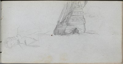 Carnet de croquis, page 84 : Étude de figure, étude d