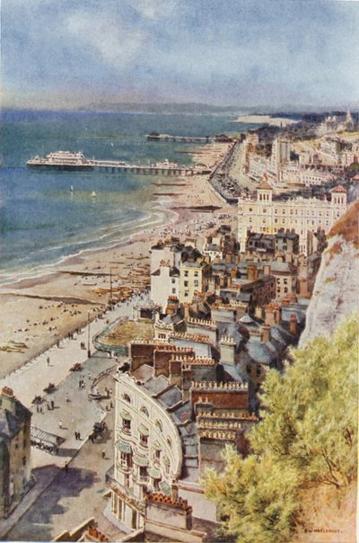 Hastings et St. Leonards depuis le château - Ernest William Haslehust