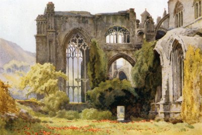 Abbaye de Melrose : Chœur et transept nord - Ernest William Haslehust