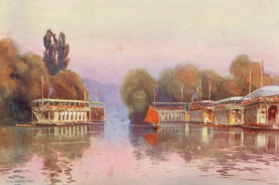 Rivière Thames : House Boats à Henley - Ernest William Haslehust