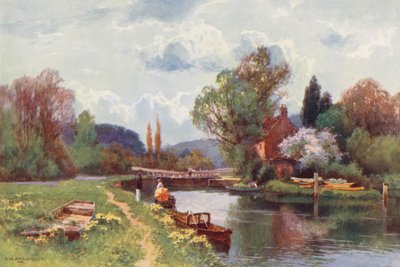 La Tamise : Hurley Lock - Ernest William Haslehust
